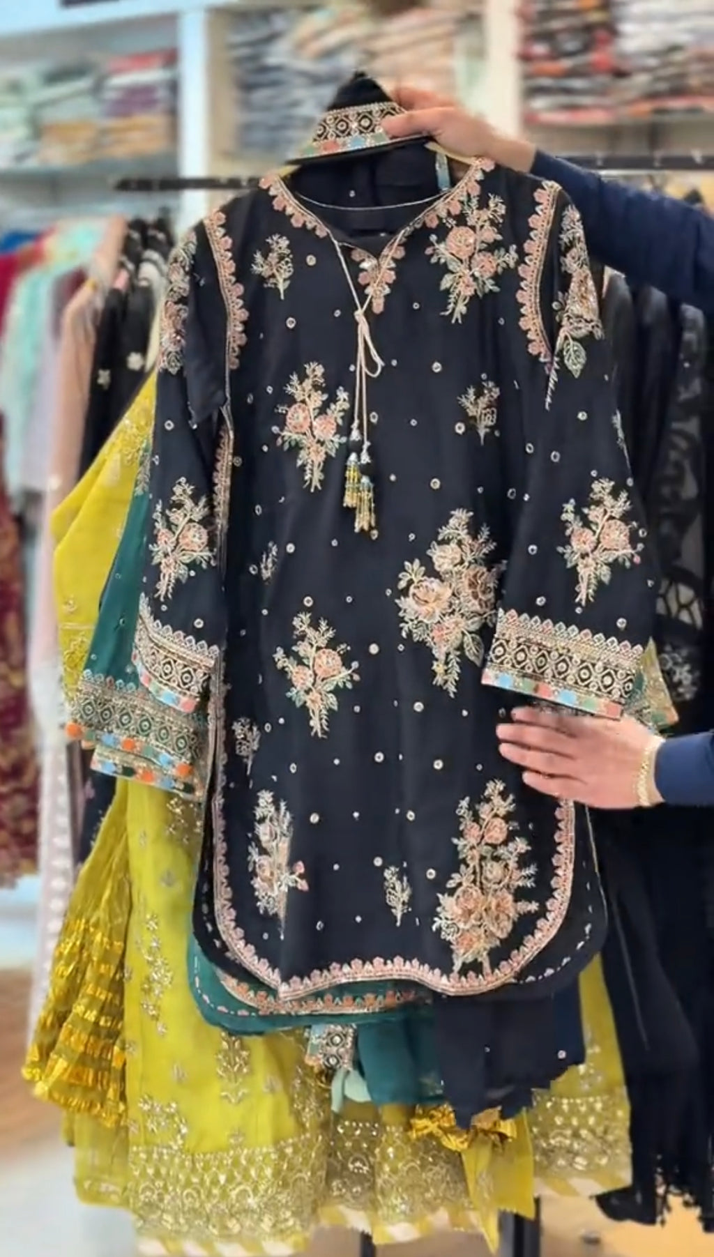3Pcs Embroidered Eid Dress