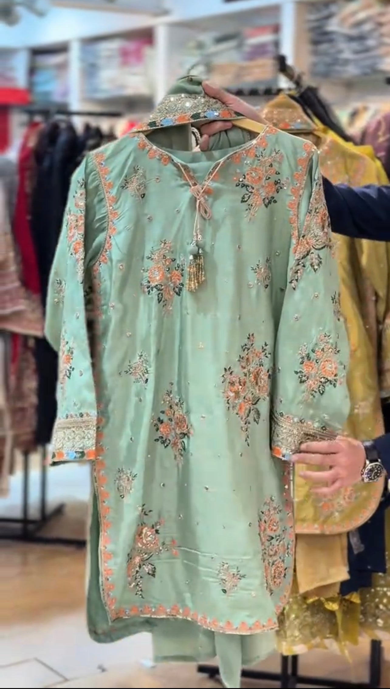 3Pcs Embroidered Eid Dress