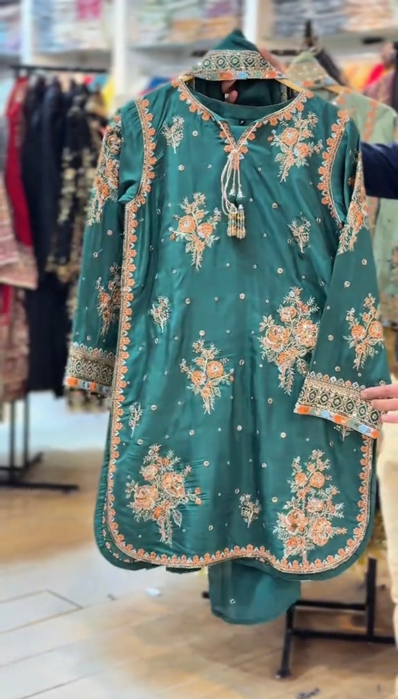 3Pcs Embroidered Eid Dress
