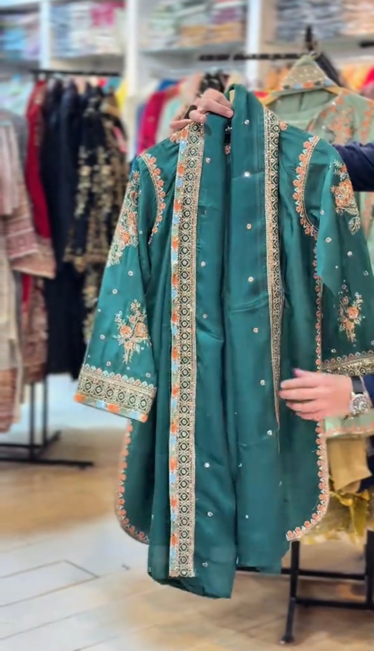 3Pcs Embroidered Eid Dress