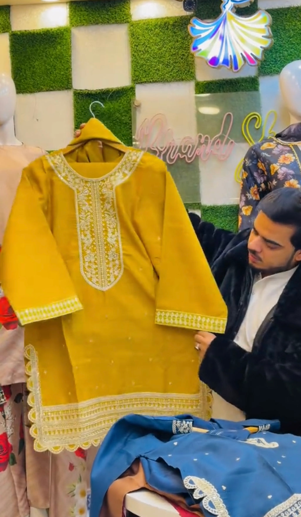 3PCS EMBROIDERED FESTIVE DRESS