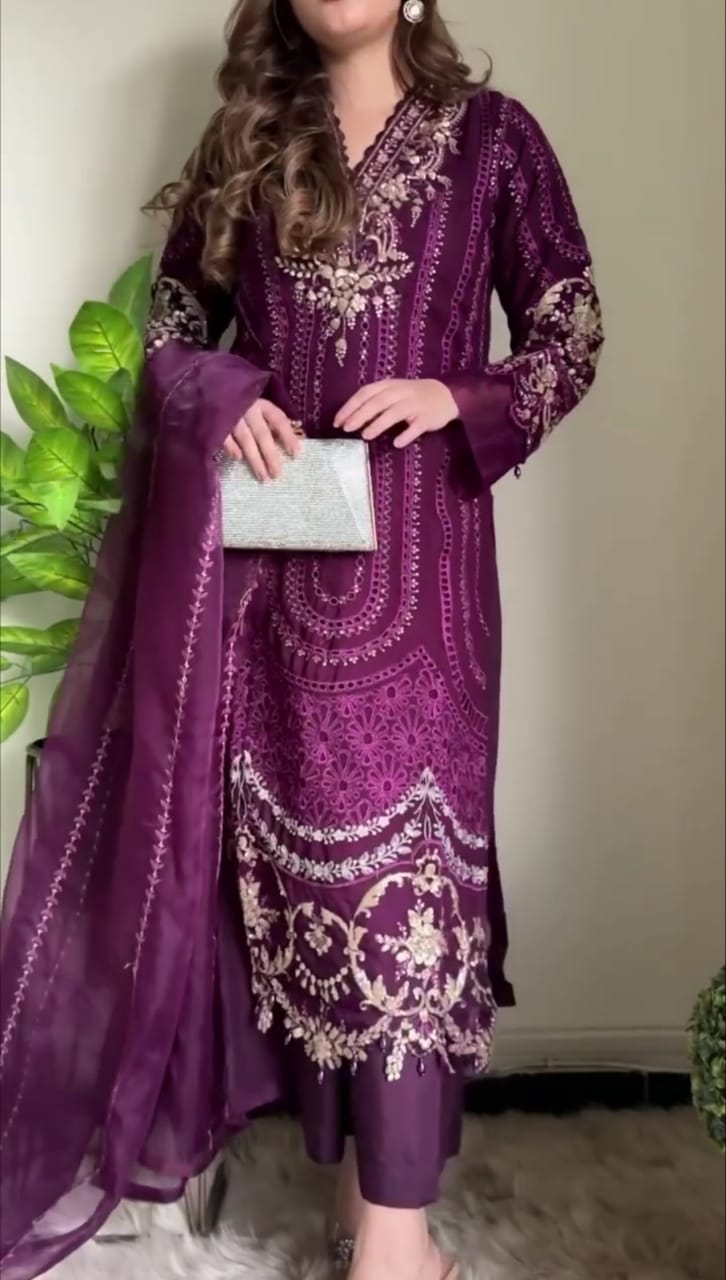 Premium Couture Embroidered Suit Set