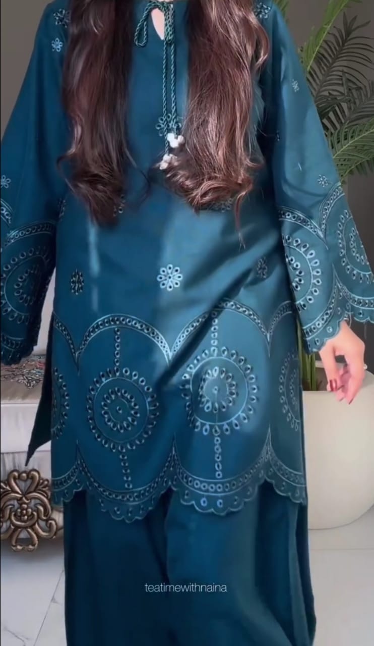 Classic Charm Embroidered Suit Set