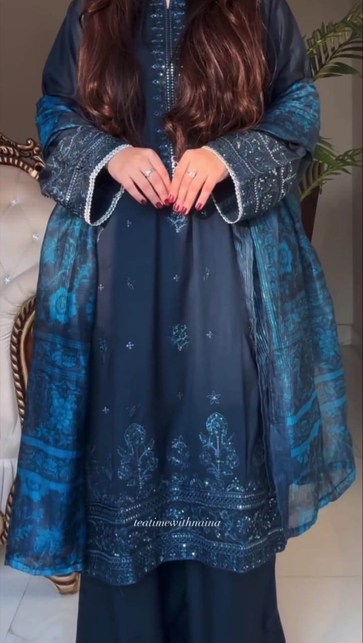 Elegant Embroidered 3-Piece Suit