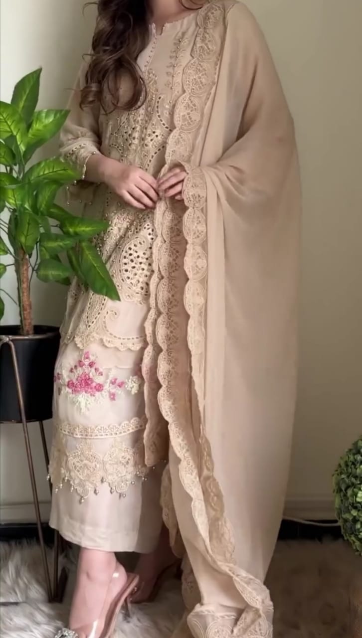 Premium Couture Embroidered Suit Set