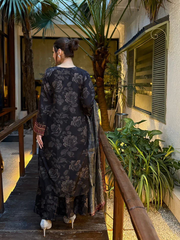 AIZAL 3PCS STITCHED DRESS