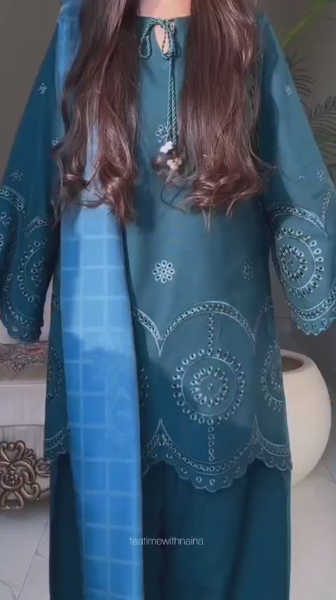 Classic Charm Embroidered Suit Set