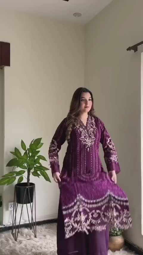 Premium Couture Embroidered Suit Set