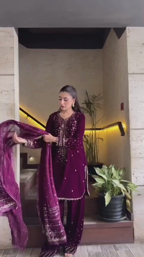 Royal Elegance 3PC Embroidered Suit